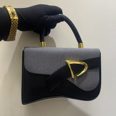 FREE SHIPPING Curved Base Dual-Texture Cross Body Bag