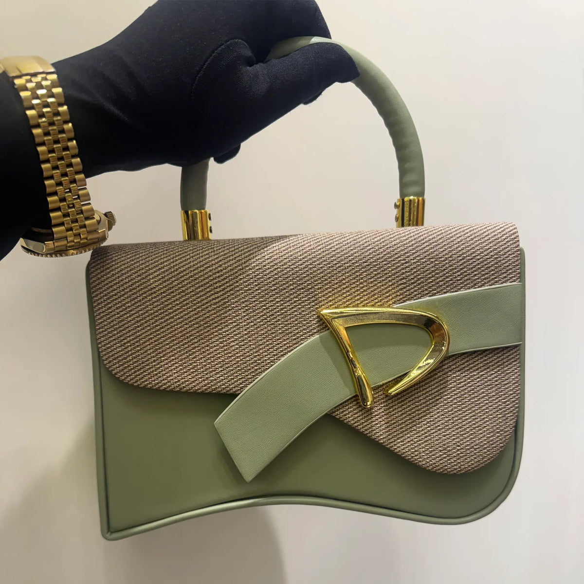 FREE SHIPPING Curved Base Dual-Texture Cross Body Bag