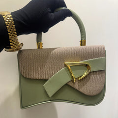 FREE SHIPPING Curved Base Dual-Texture Cross Body Bag